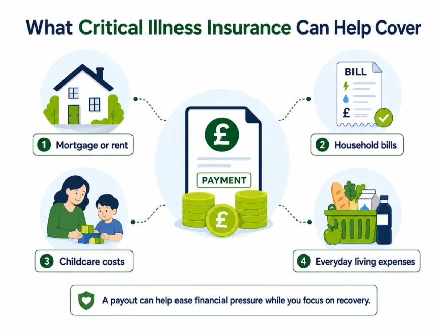Infographic showing mortgage, bills, childcare and family costs